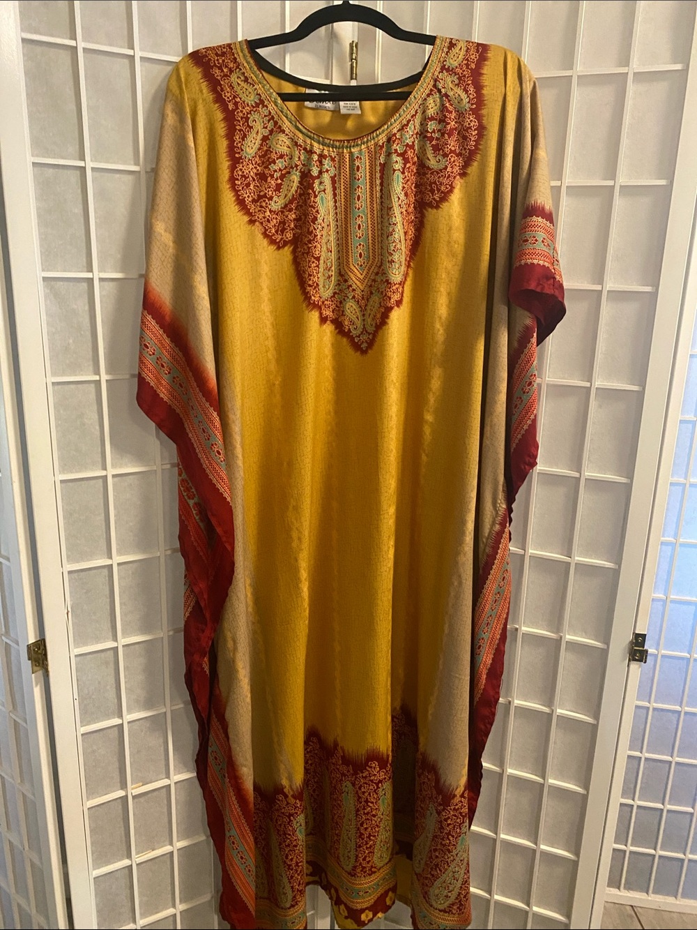 Sante classics Yellow and Red Paisley Caftan - Brand Unspecified